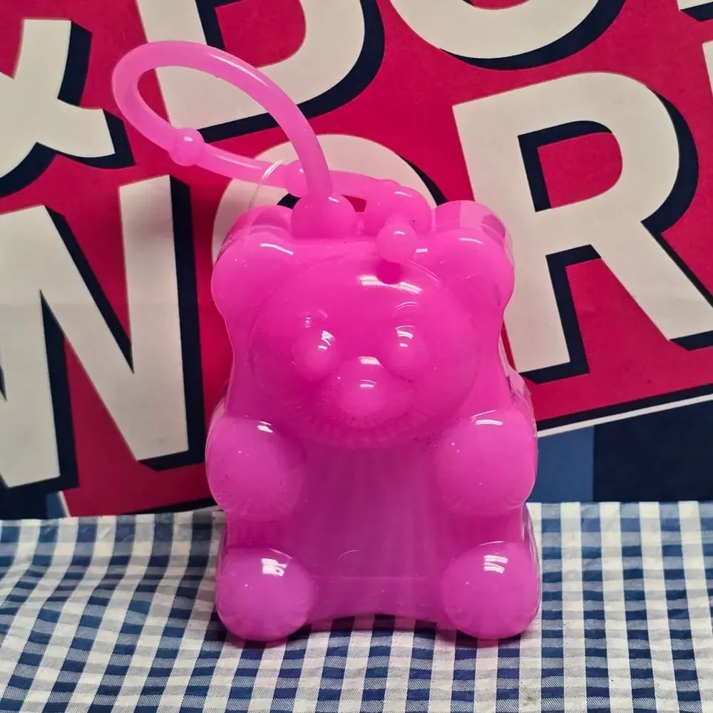 BBW Bright Pink Gummy Bear Pocketbac Holder | Backpack Purse Bag Luggage Travel